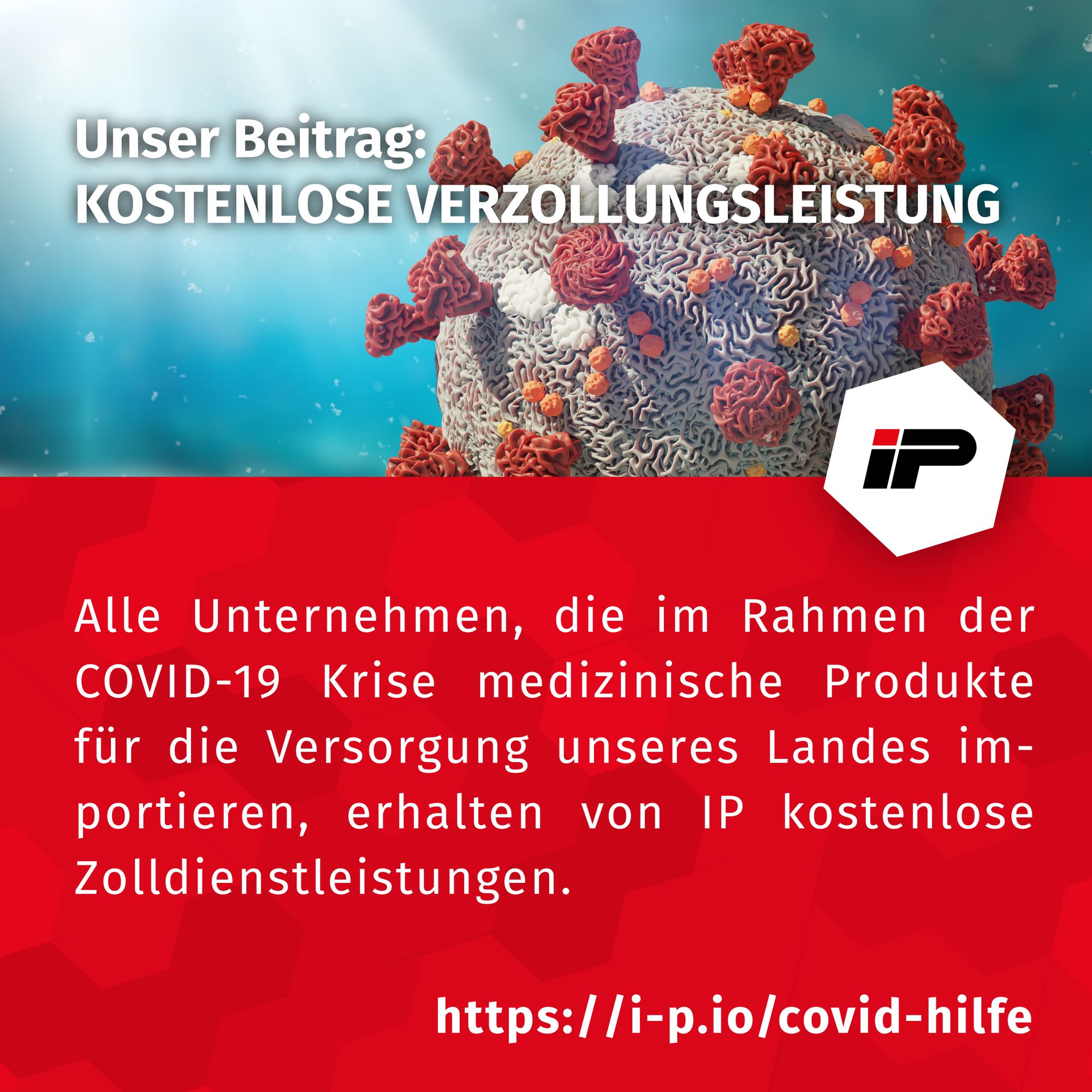 COVID-19 - kostenlose Zolldienstleistung für medizinische Produkte
